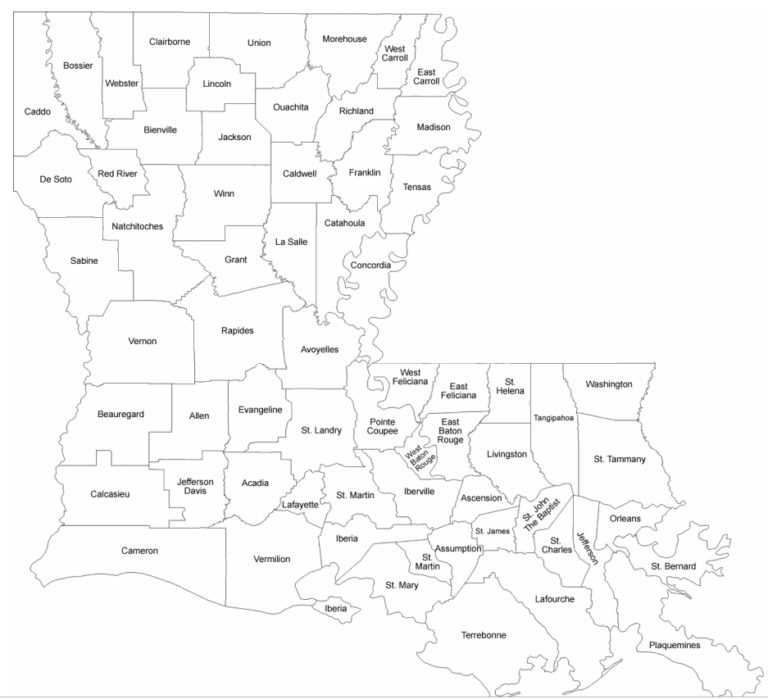 Louisiana Parish Map – The Louisiana QSO Party